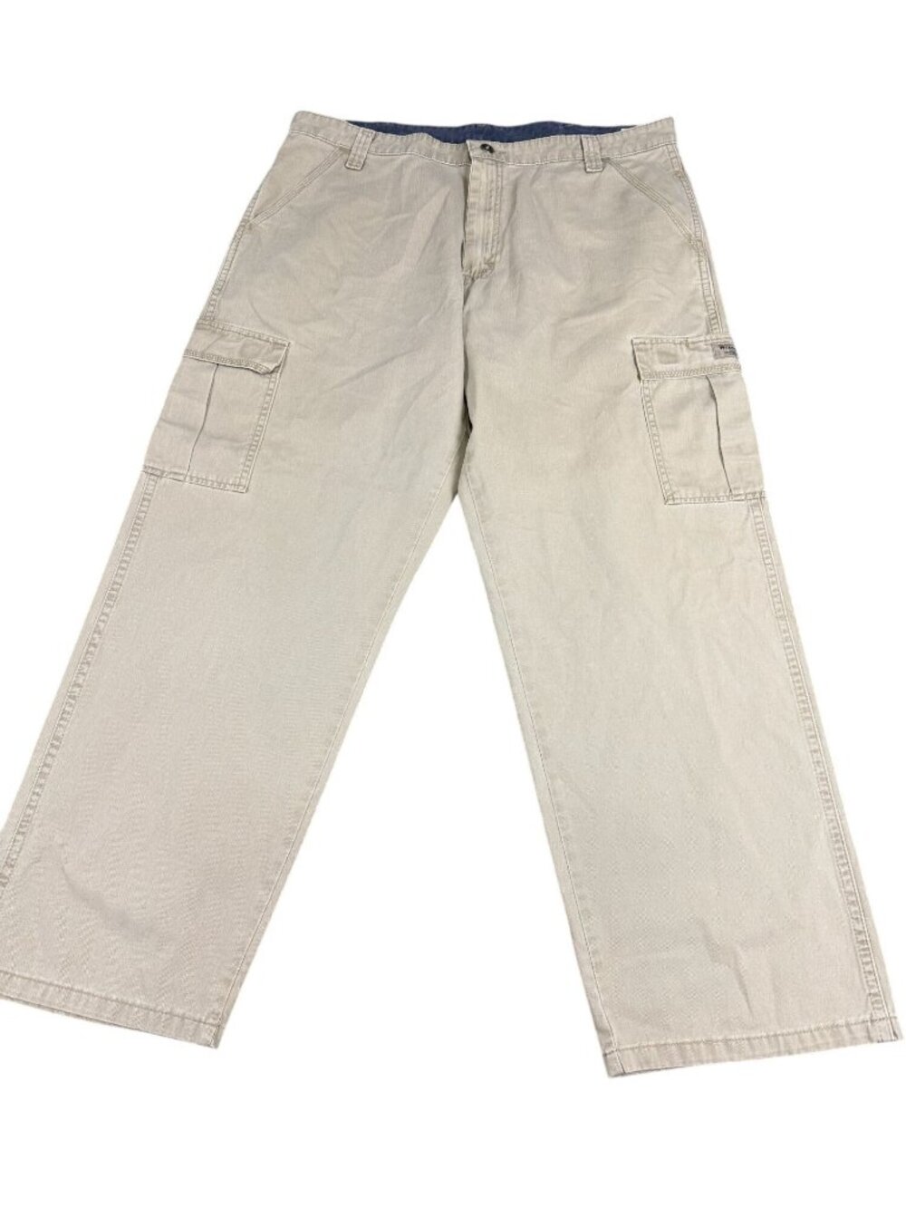 Wrangler Mens Beige Cargo Pants Relaxed Fit Size 36x30